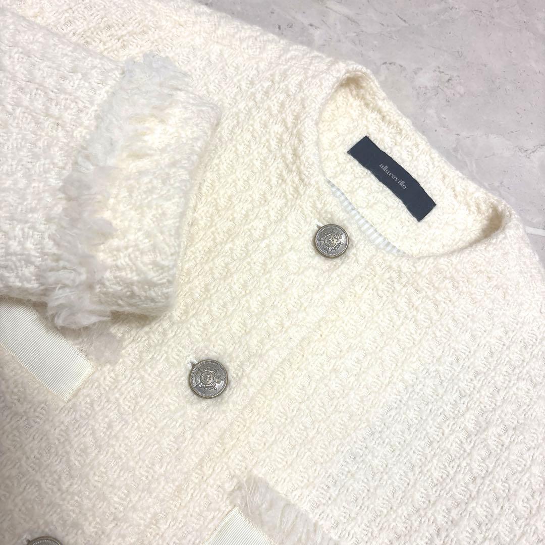 美品　アルアバイル ロービングツイードクルーネックジャケット