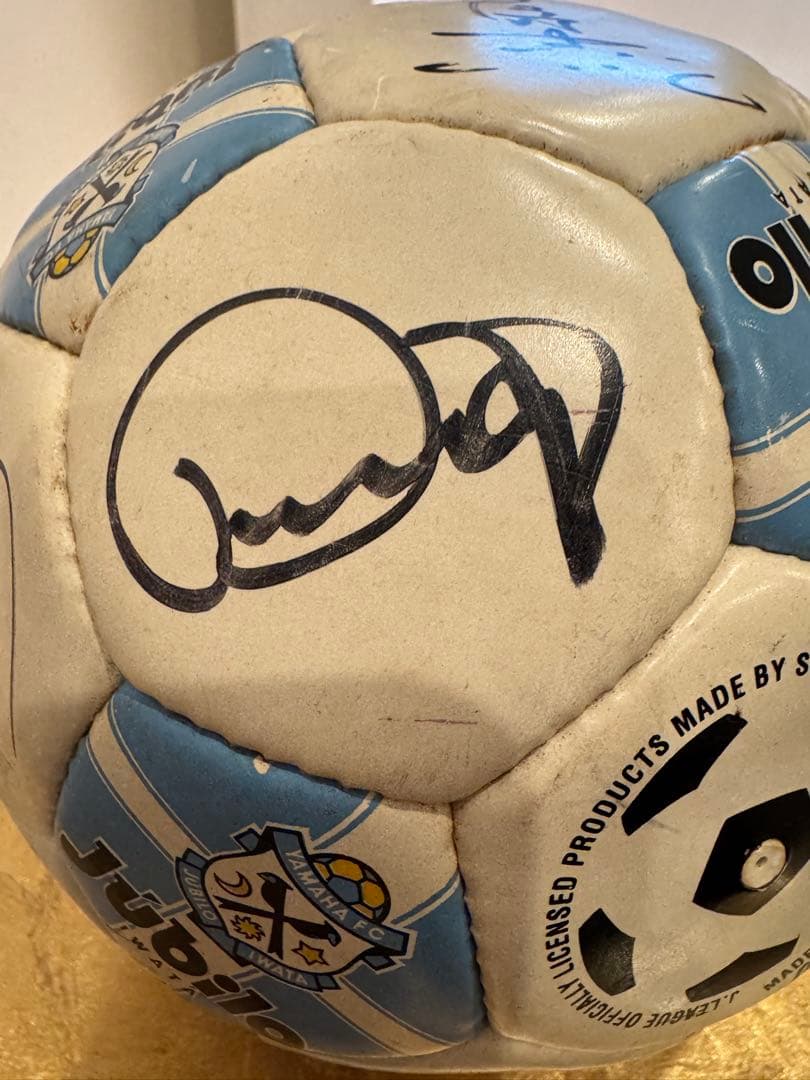 1994-1996年ジュビロ磐田公式試合球 オフト監督中山ドゥンガ藤田直筆サイン