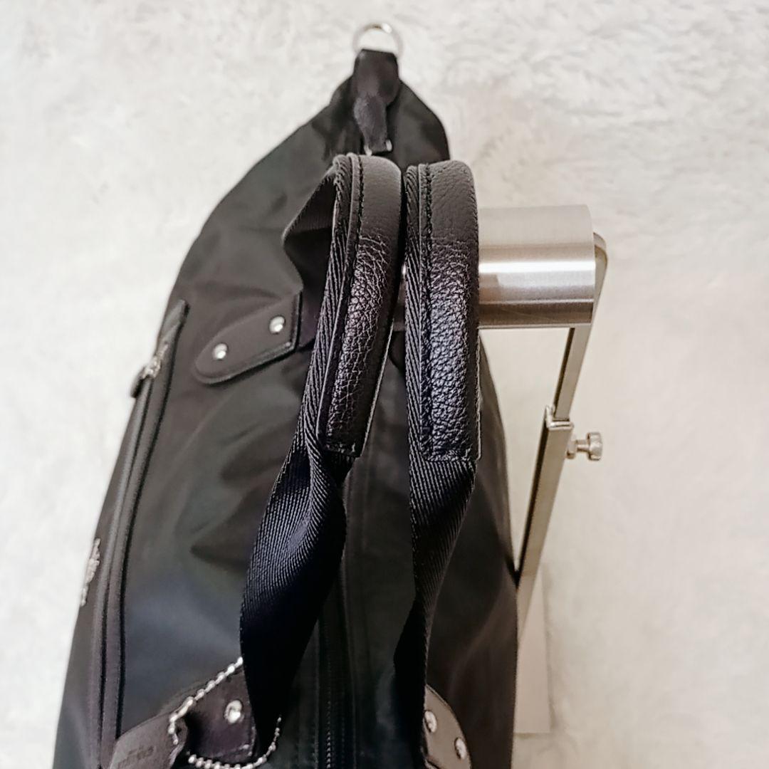 【TANTAN様】コーチ ボストンバッグ 2way 馬車ロゴ ナイロン レザー