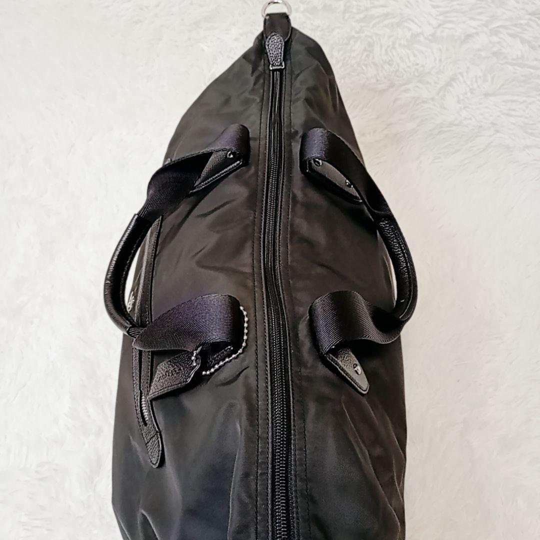 【TANTAN様】コーチ ボストンバッグ 2way 馬車ロゴ ナイロン レザー