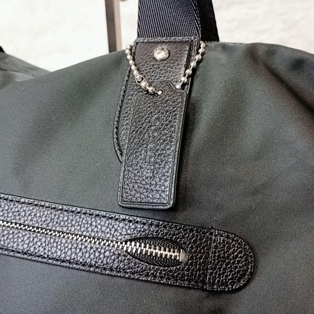 【TANTAN様】コーチ ボストンバッグ 2way 馬車ロゴ ナイロン レザー