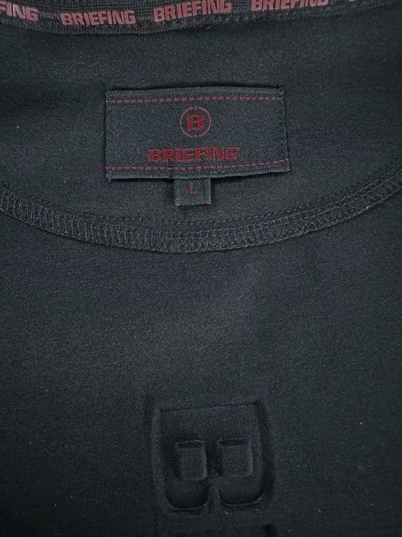 未使用 ブリーフィング ゴルフ ワーム 3Dロゴ パーカー 黒 L