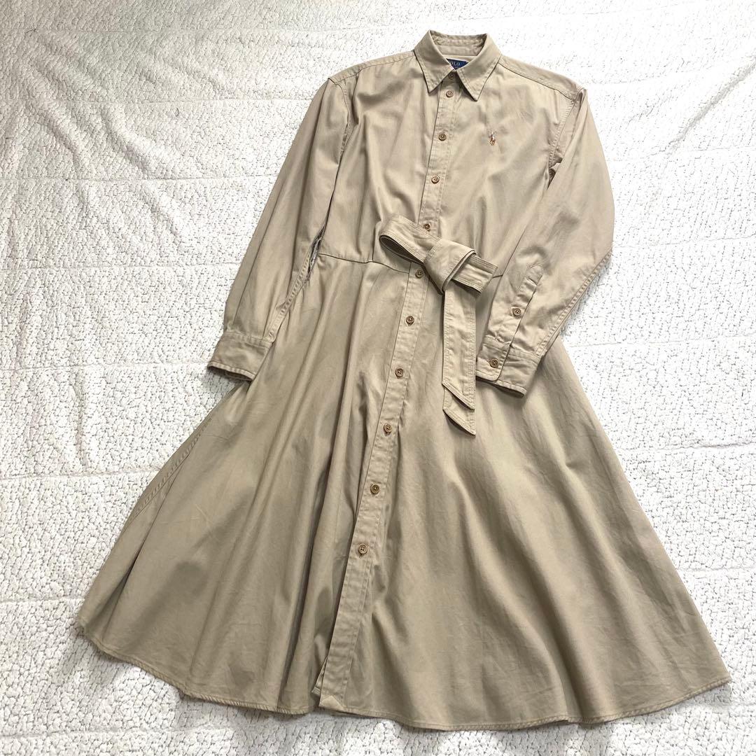 POLO RALPH LAUREN シャツワンピース ポニー刺繍　ゆったりM
