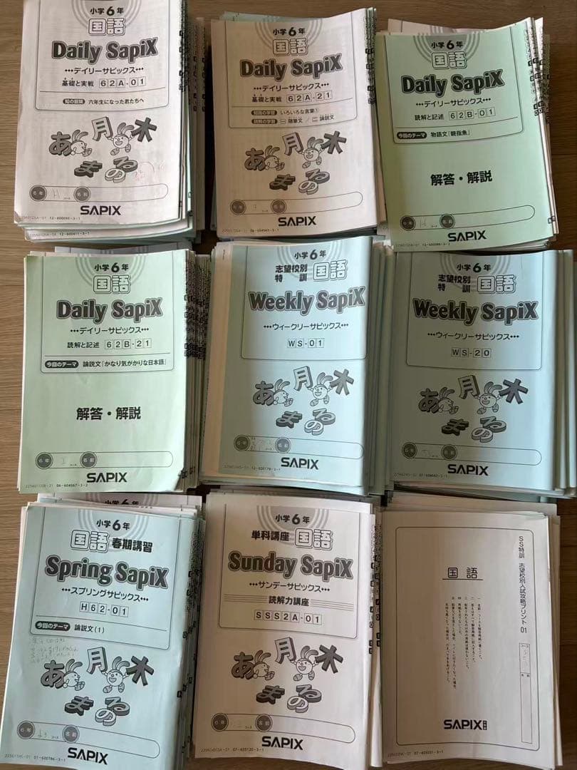 2025年度　小6 学習参考書セット SAPIX