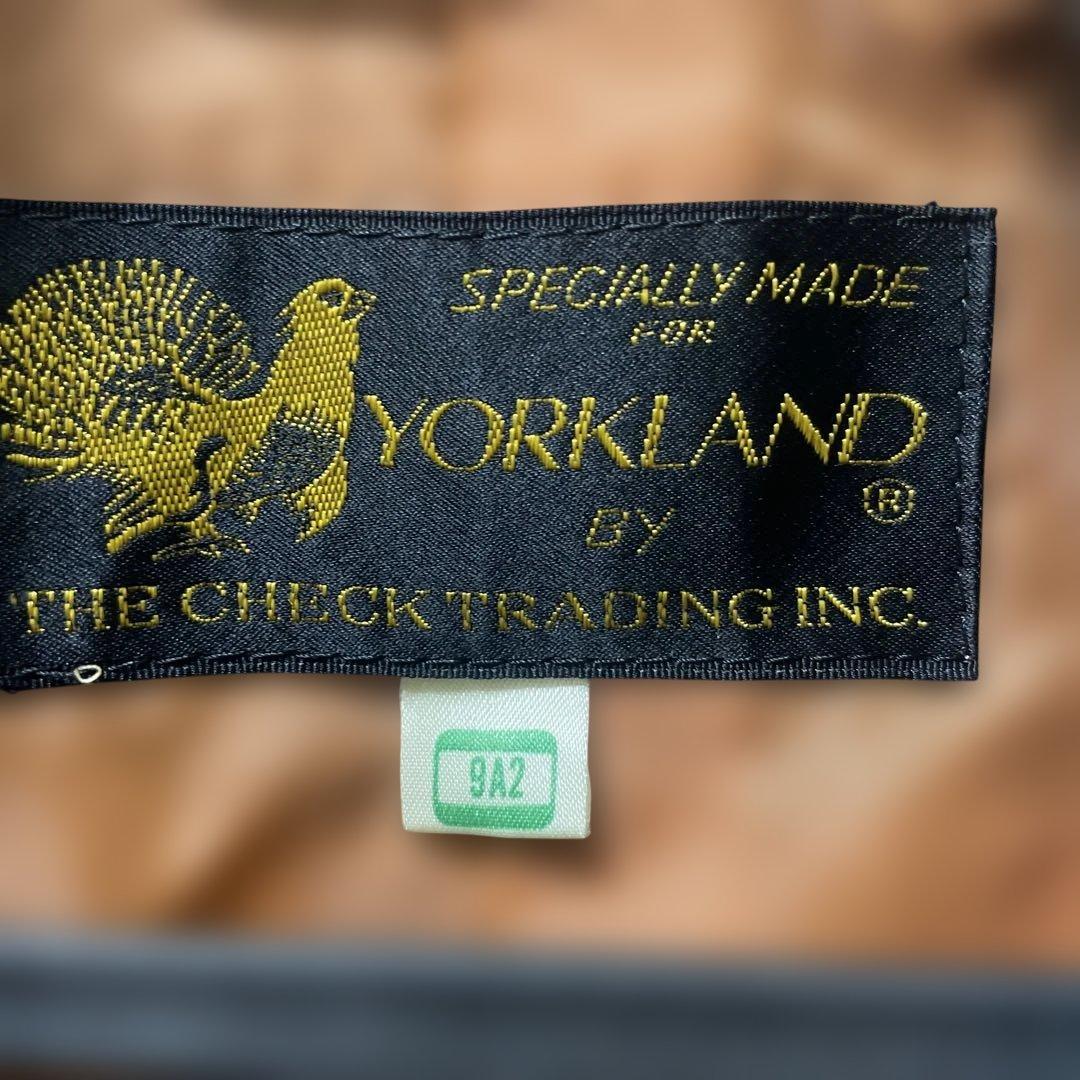 YORKLAND チェック フリンジ ダブルコート ヨークランド vintage