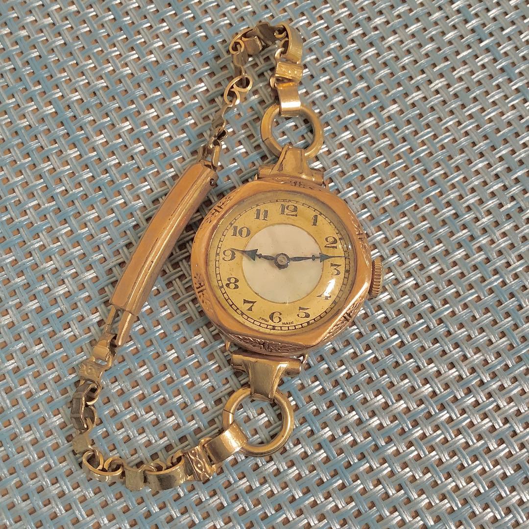 レディース　Swiss 製アンティークウオッチ　不動