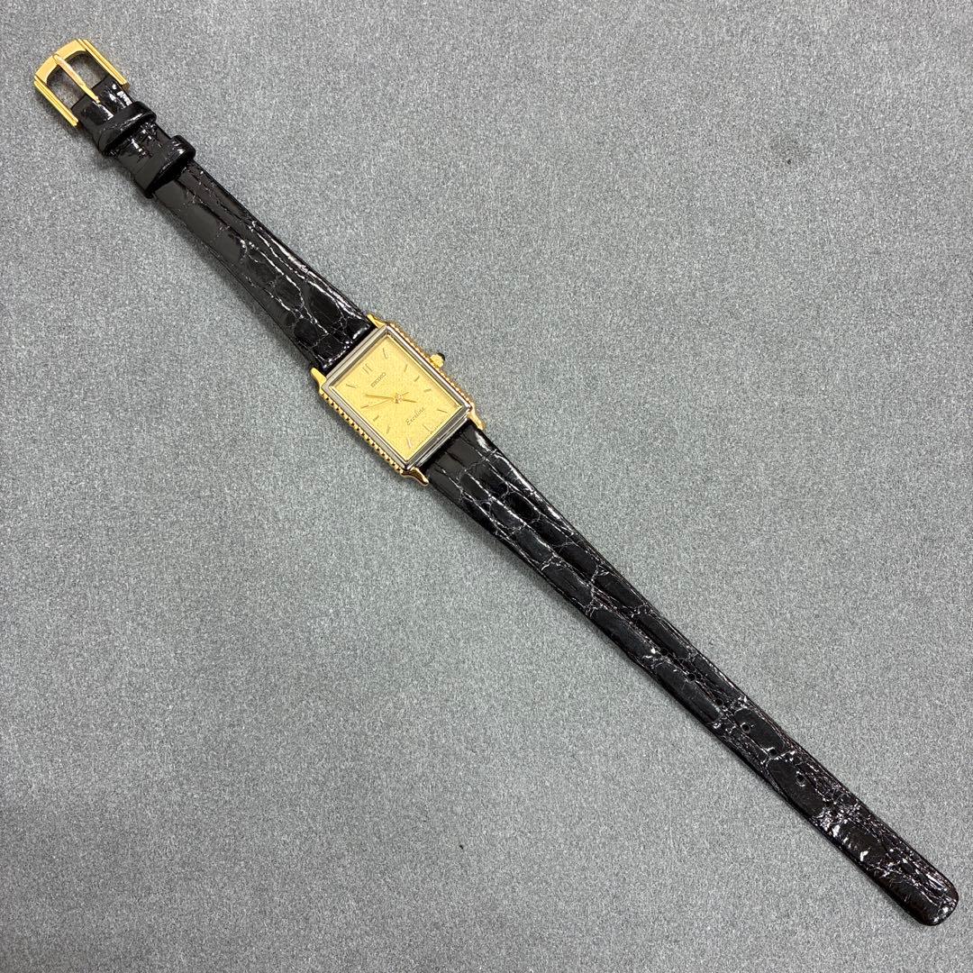 SEIKO EXCELINE 7321-5920 14KT スクエア ゴールド