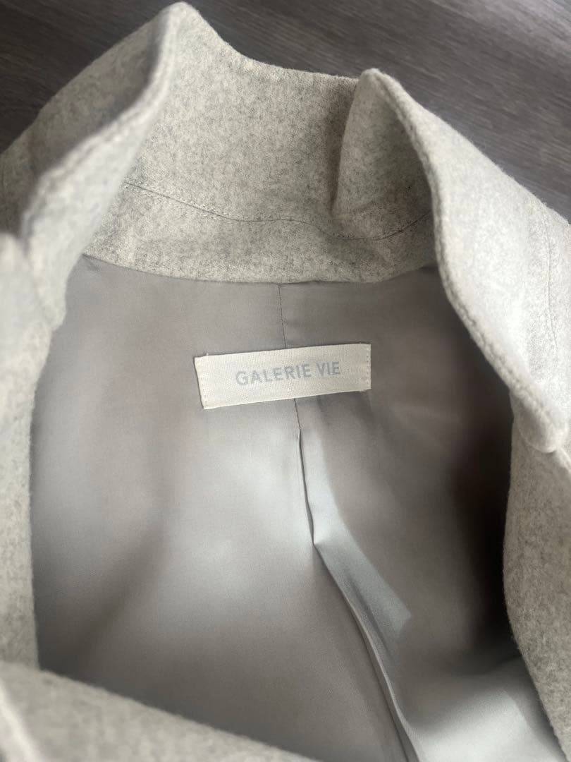 GALERIE VIE ギャルリーヴィー・ライトメルトンコート 34グレー