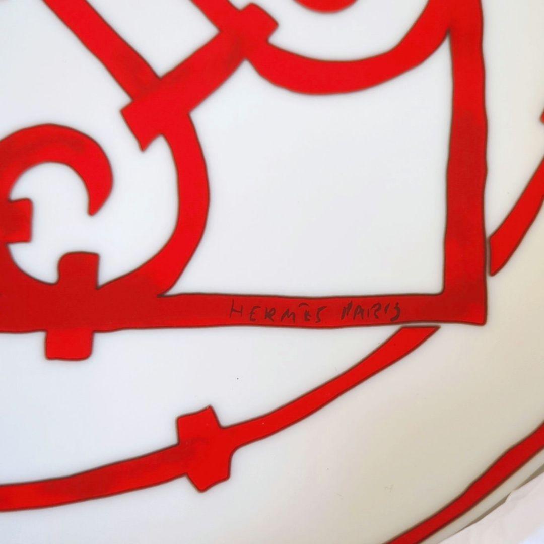 【未使用・箱あり】Hermès ガダルギヴィールディナープレート26cm 赤