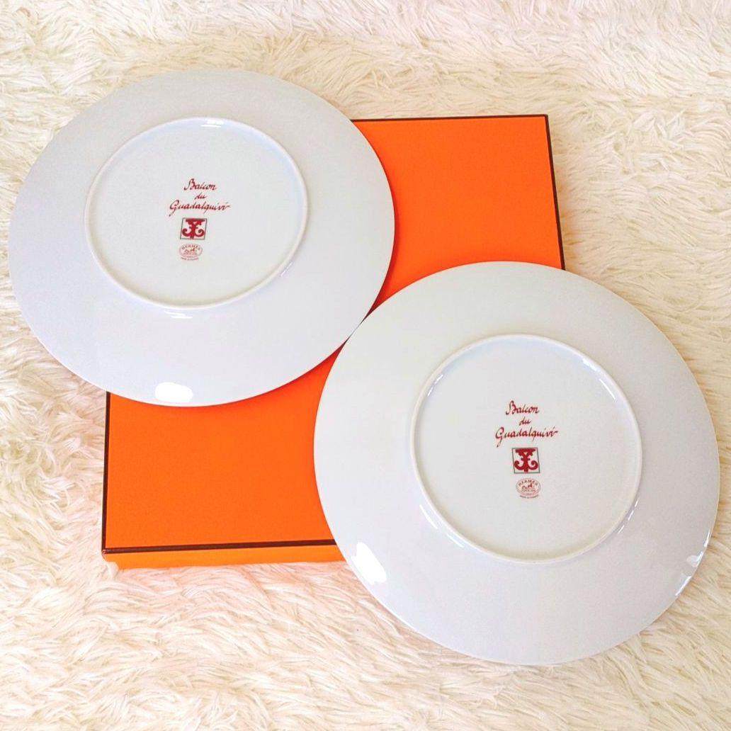 【未使用・箱あり】Hermès ガダルギヴィールディナープレート26cm 赤