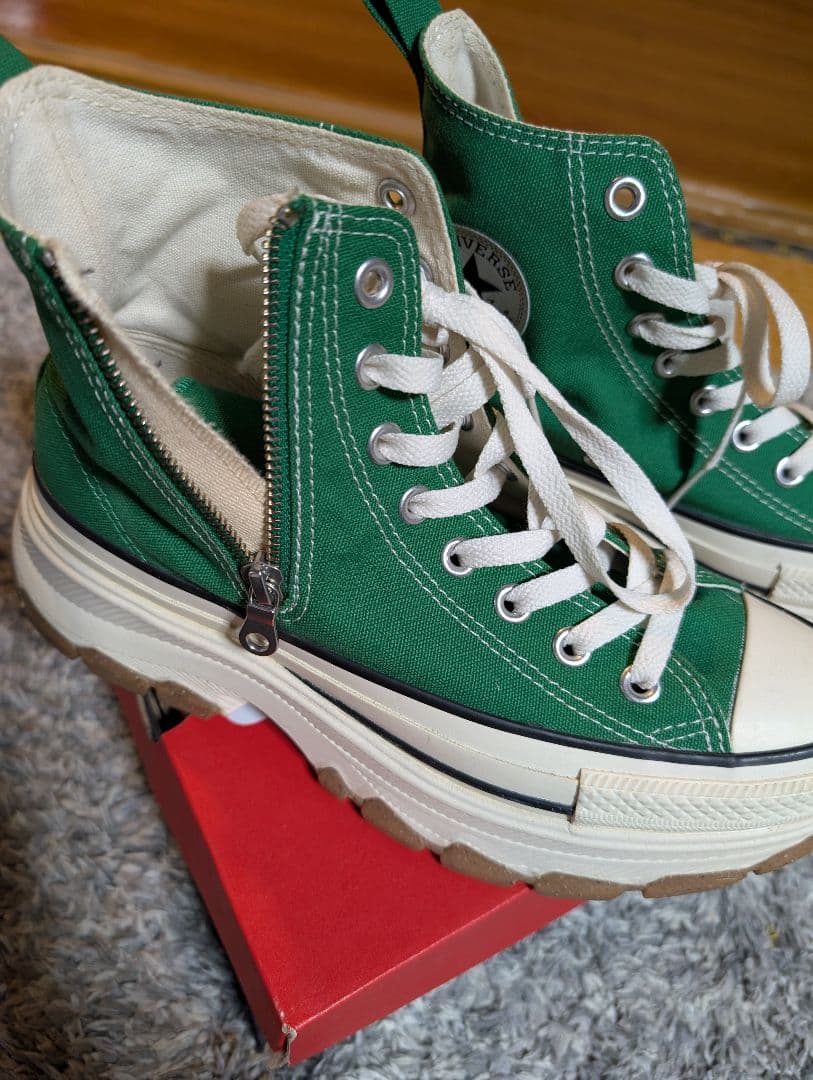 人気Converse トレックウェーブハイ厚底スニーカー美品✨箱あり