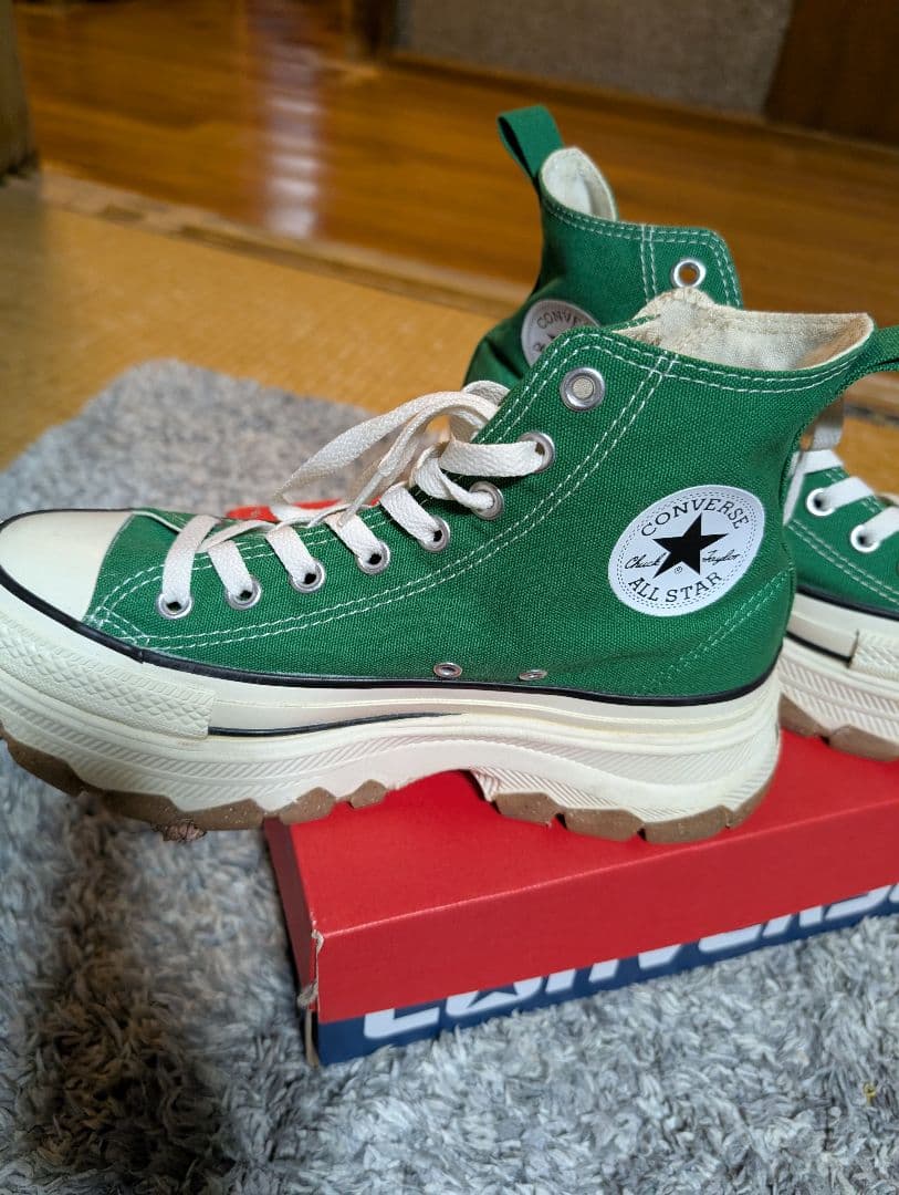 人気Converse トレックウェーブハイ厚底スニーカー美品✨箱あり