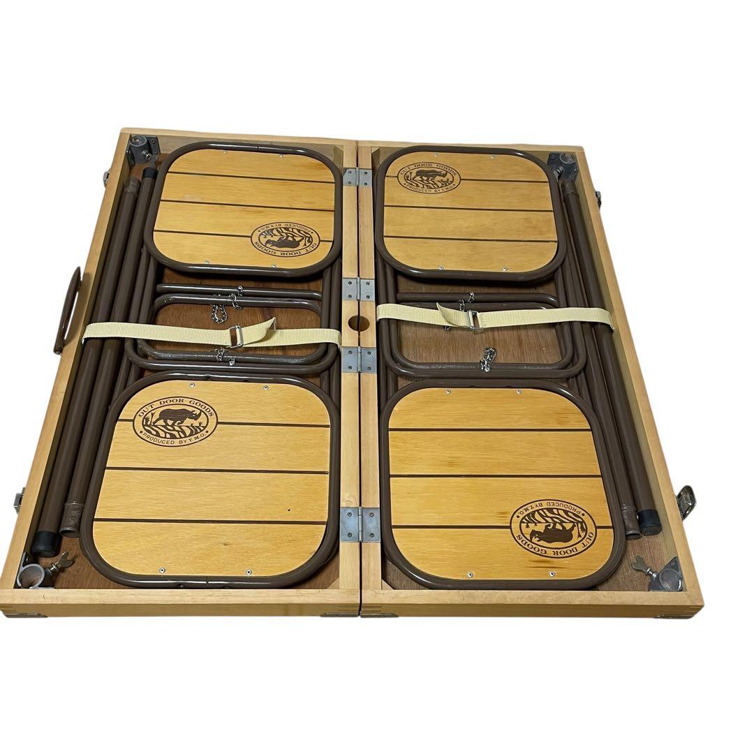 ウッドピクニックテーブル キャンプ キャンプテーブル ビンテージ テーブルセット