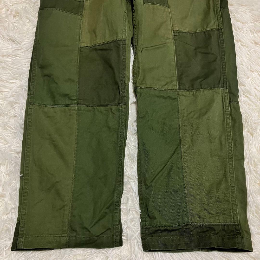 《美品30人気早い者勝ち》エクストララージパッチワークベイカーパンツストリート