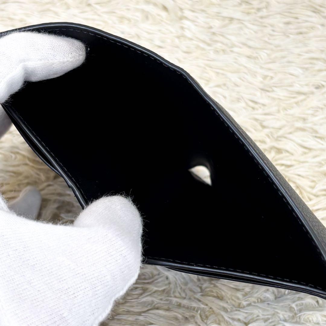 現行【極美品】ロエベ スリムコンパクトウォレット アナグラム ブラック 黒