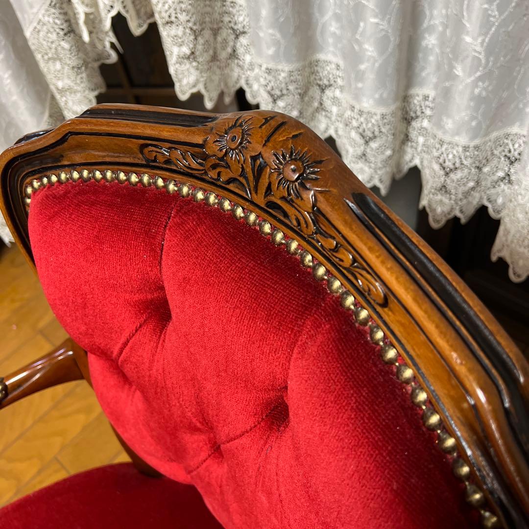 クラシック赤ダイニングチェア