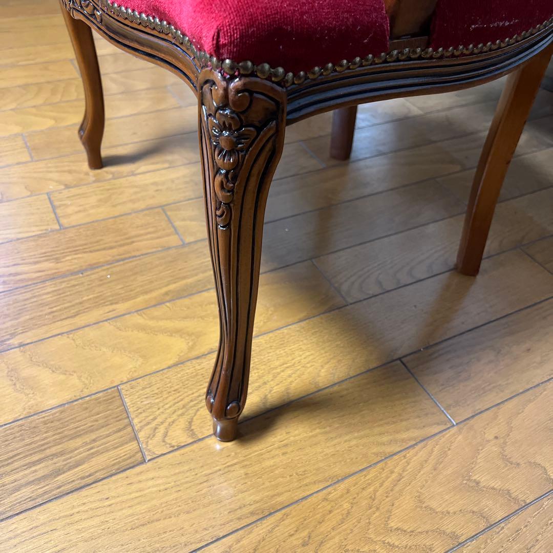 クラシック赤ダイニングチェア