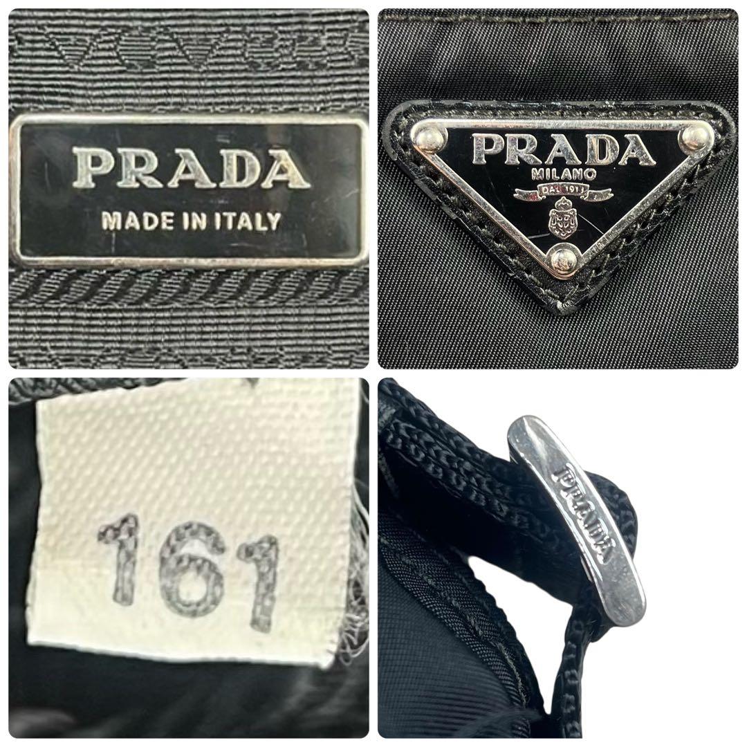 美品✨プラダ ショルダーバッグ カメラバッグ ナイロン レザー 三角ロゴ 黒