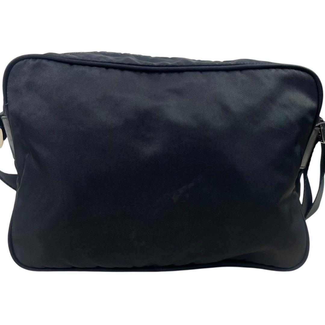 美品✨プラダ ショルダーバッグ カメラバッグ ナイロン レザー 三角ロゴ 黒