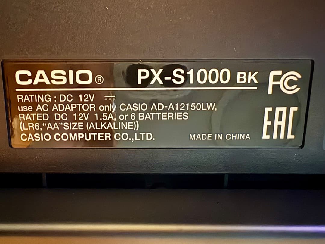 【極美品】CASIO 電子ピアノ PRIVIA PX-S1000 純正スタンド付