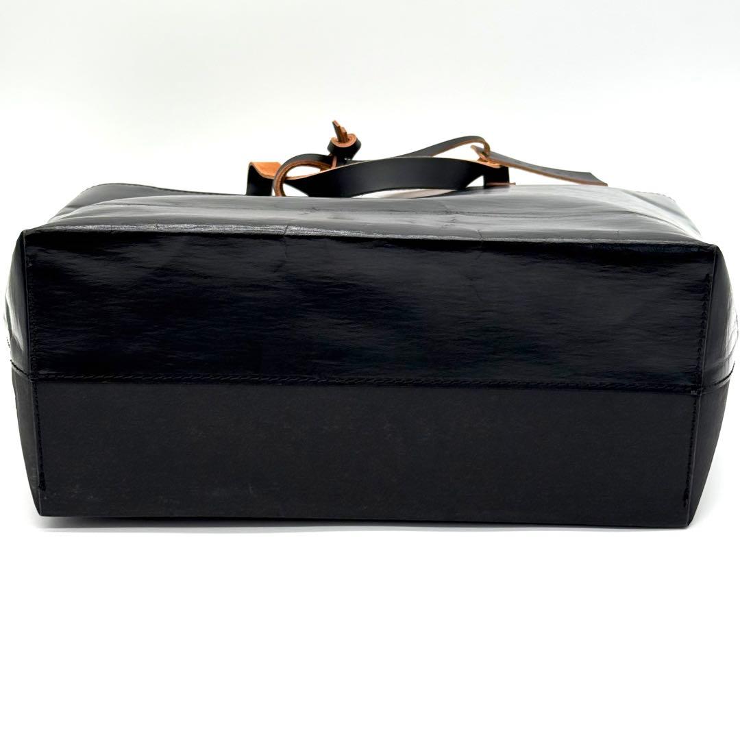 MARNI マルニ 光沢 大容量 トートバッグ トライベッカ 黒 ブラック