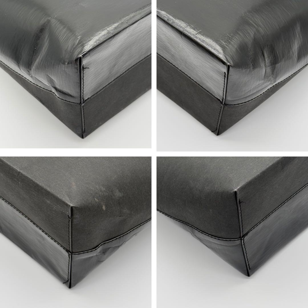 MARNI マルニ 光沢 大容量 トートバッグ トライベッカ 黒 ブラック