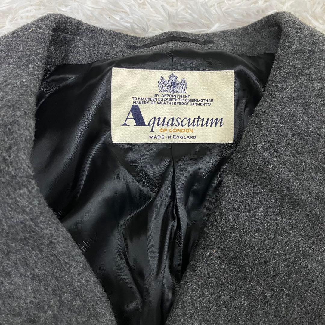 【美品】Aquascutum アクアスキュータム チェスターコートsizeＬ