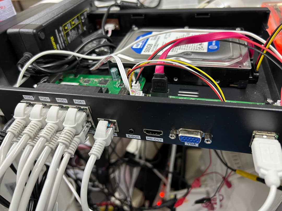 POE NVR 500万画素 8TB迄対応 48V給電「POE-NVR8.A」