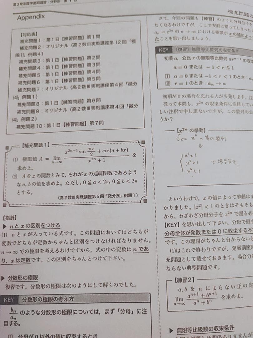 鉄緑会の李先生による高３理系数学夏期分野別講義冊子フルセット　駿台　河合塾