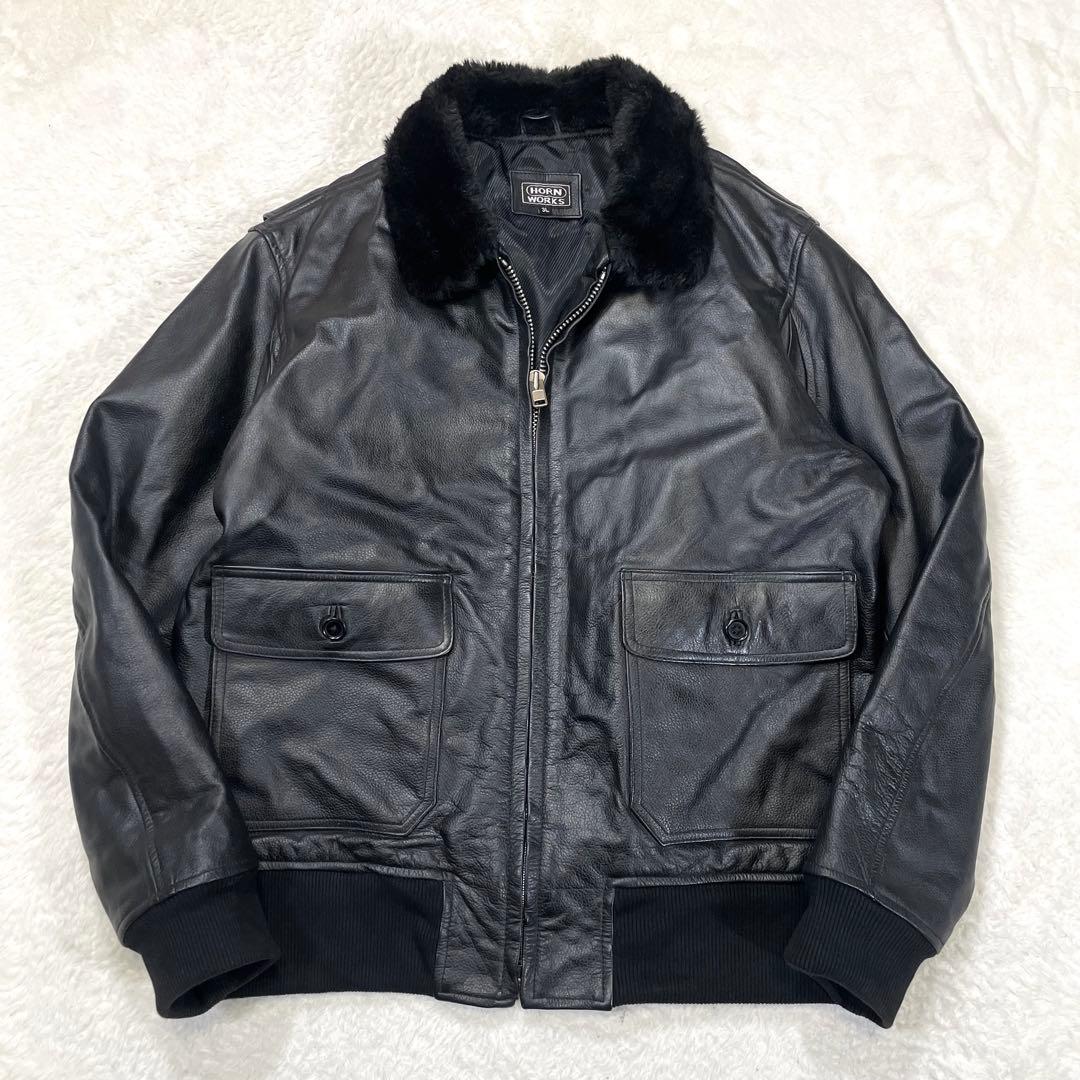 【美品/3L】 HORNWORKS フライトジャケット　G-1 A-2 ボンバー