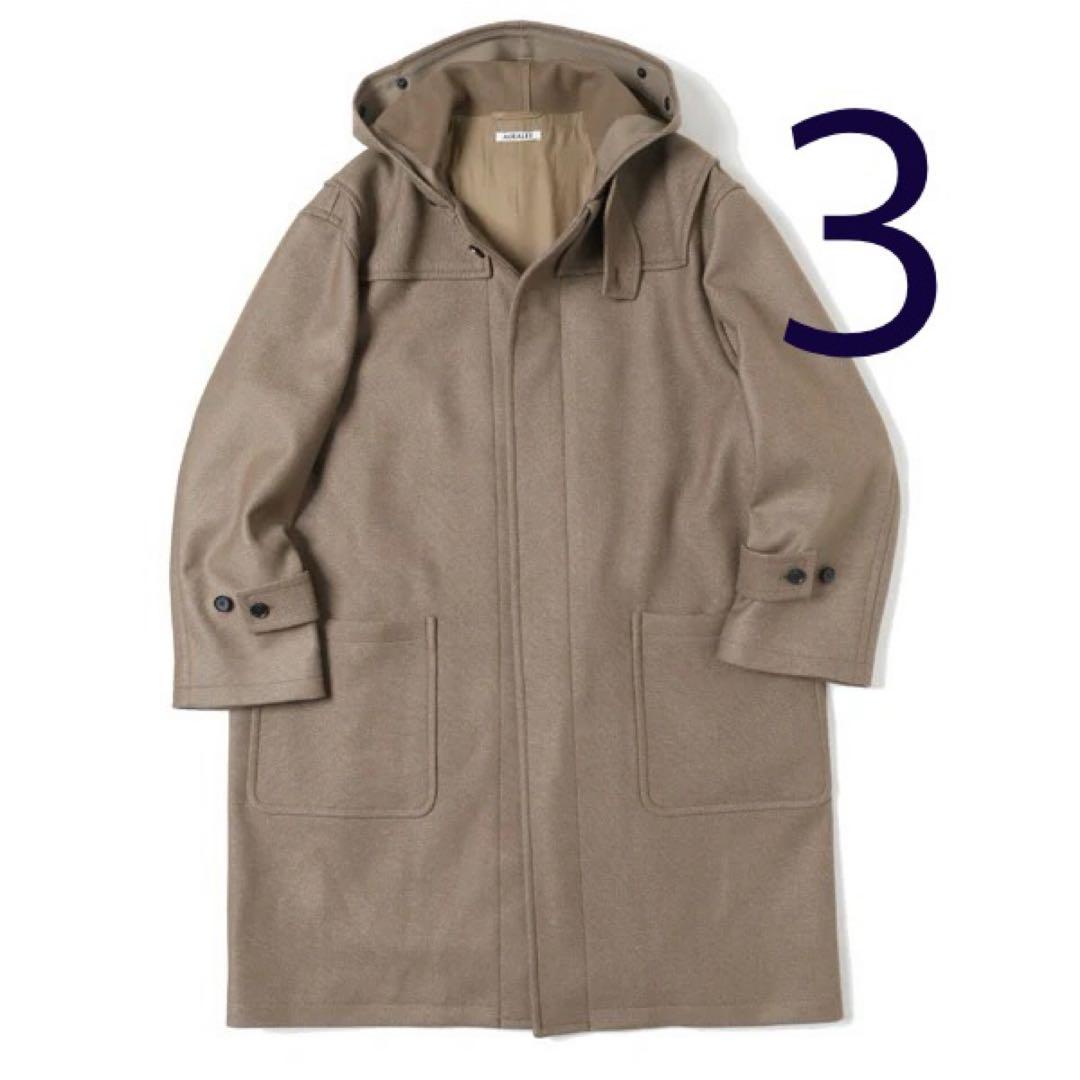 ジャケット・アウター AURALEE WOOL SILK MELTON DUFFLE COAT