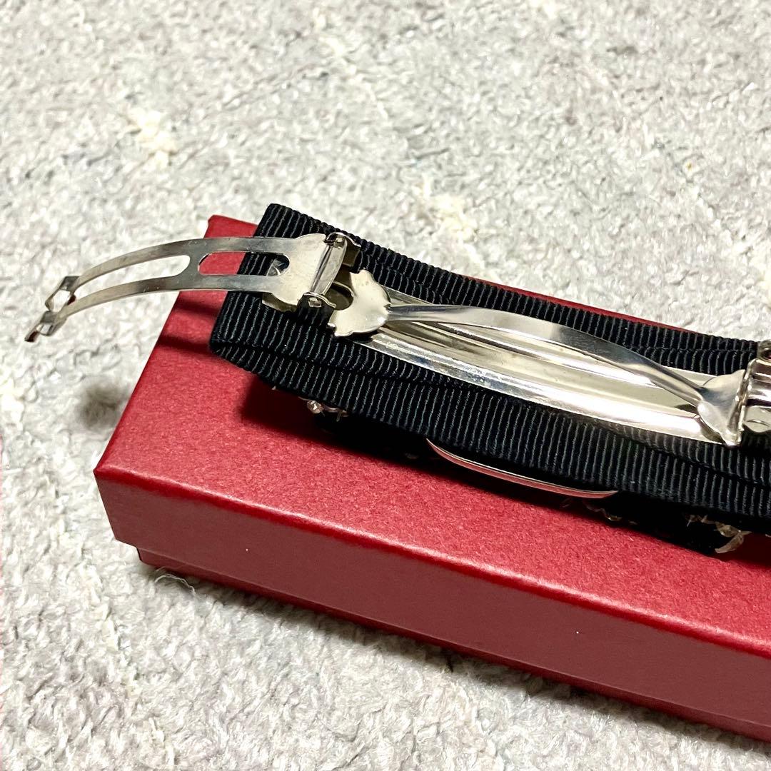 フェラガモ［バレッタ］ヴァラ　ラインストーン　ヘアバンド　ブラック　箱付き