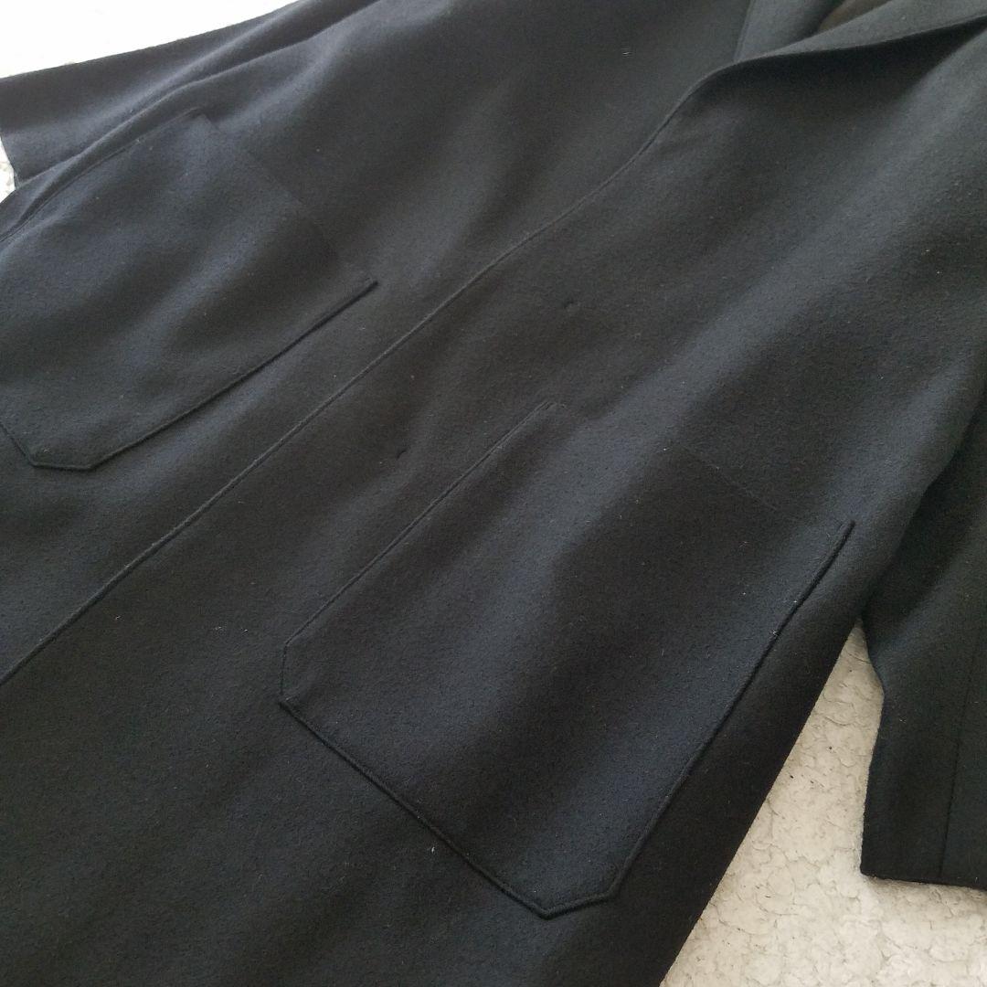 美品✨ハイク WOOL SHOP COAT ロングコート チェスター ブラック