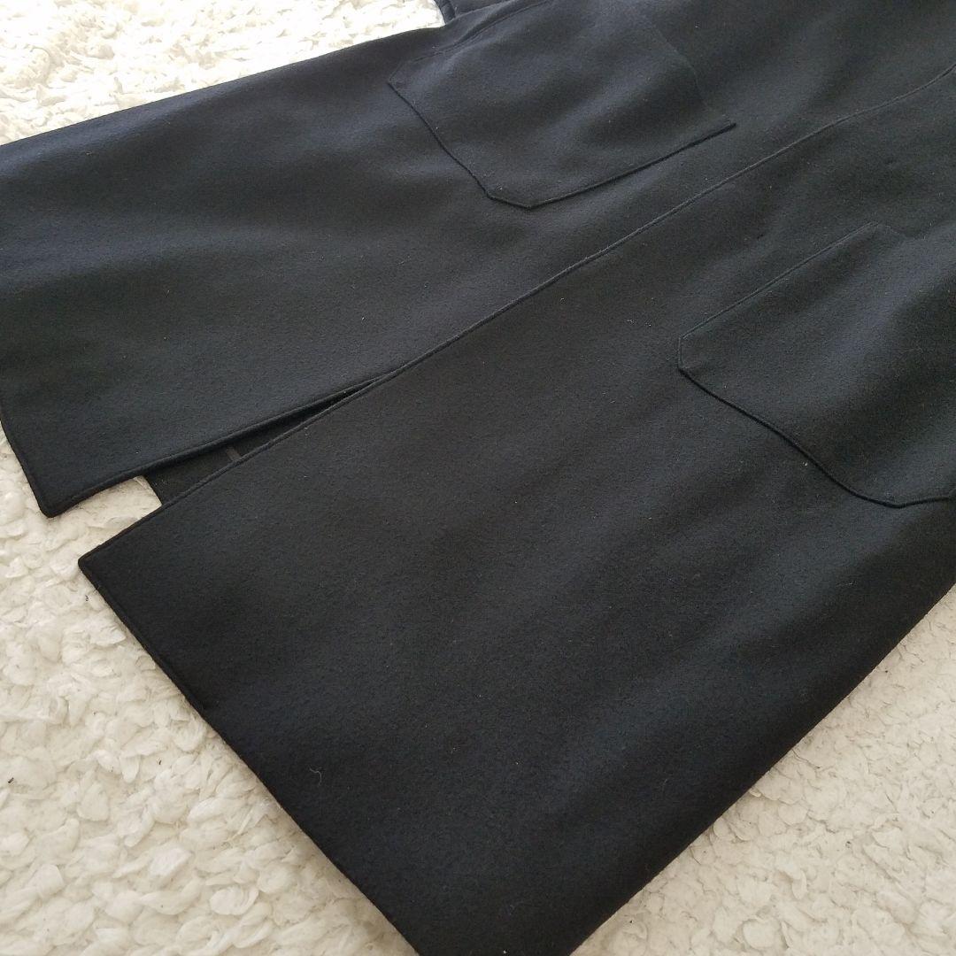 美品✨ハイク WOOL SHOP COAT ロングコート チェスター ブラック