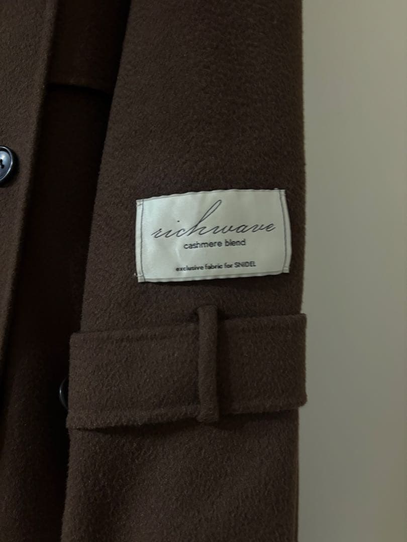 snidel ブラウンカシミアブレンド ロングコート