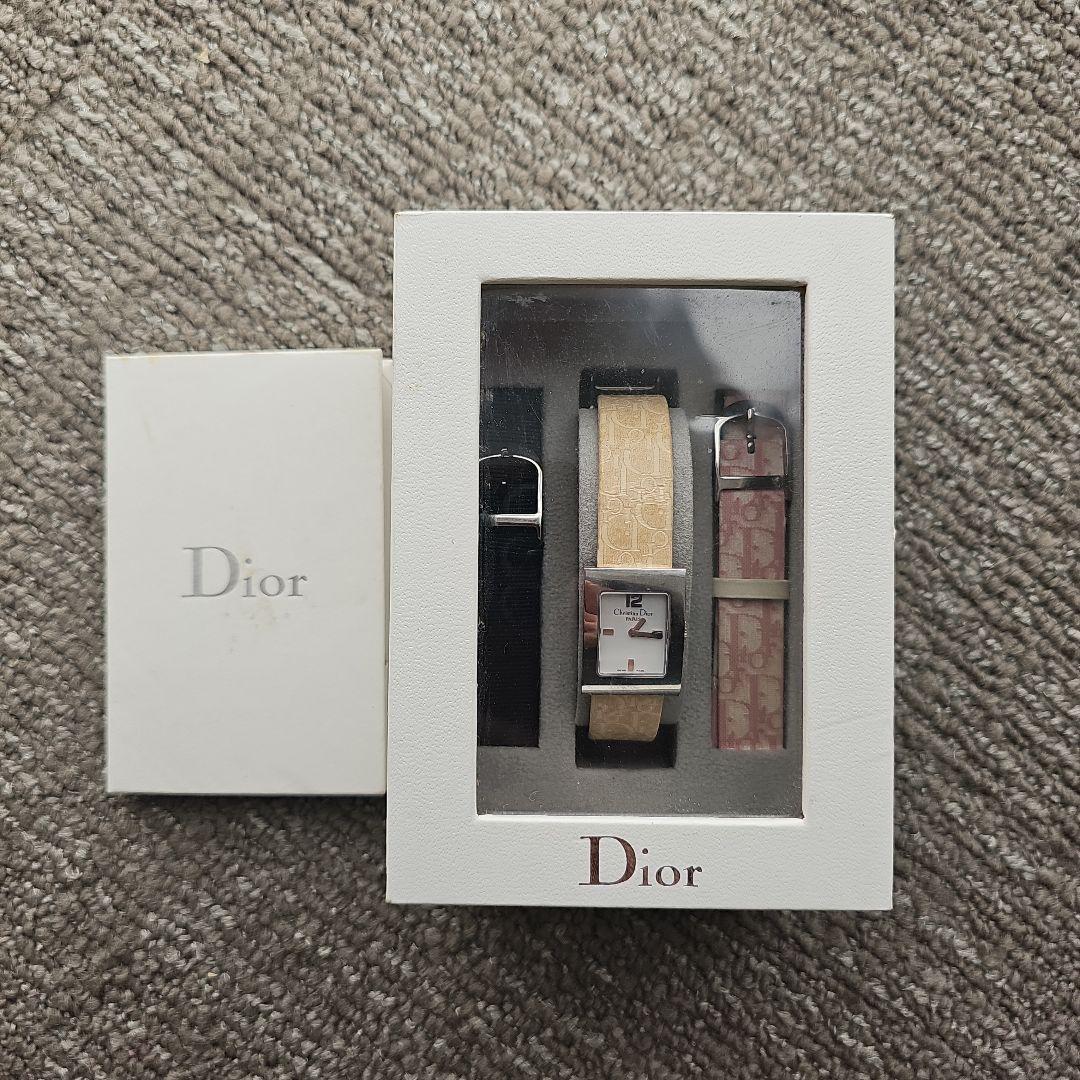 中古 Dior クォーツ 腕時計 替えベルトセット