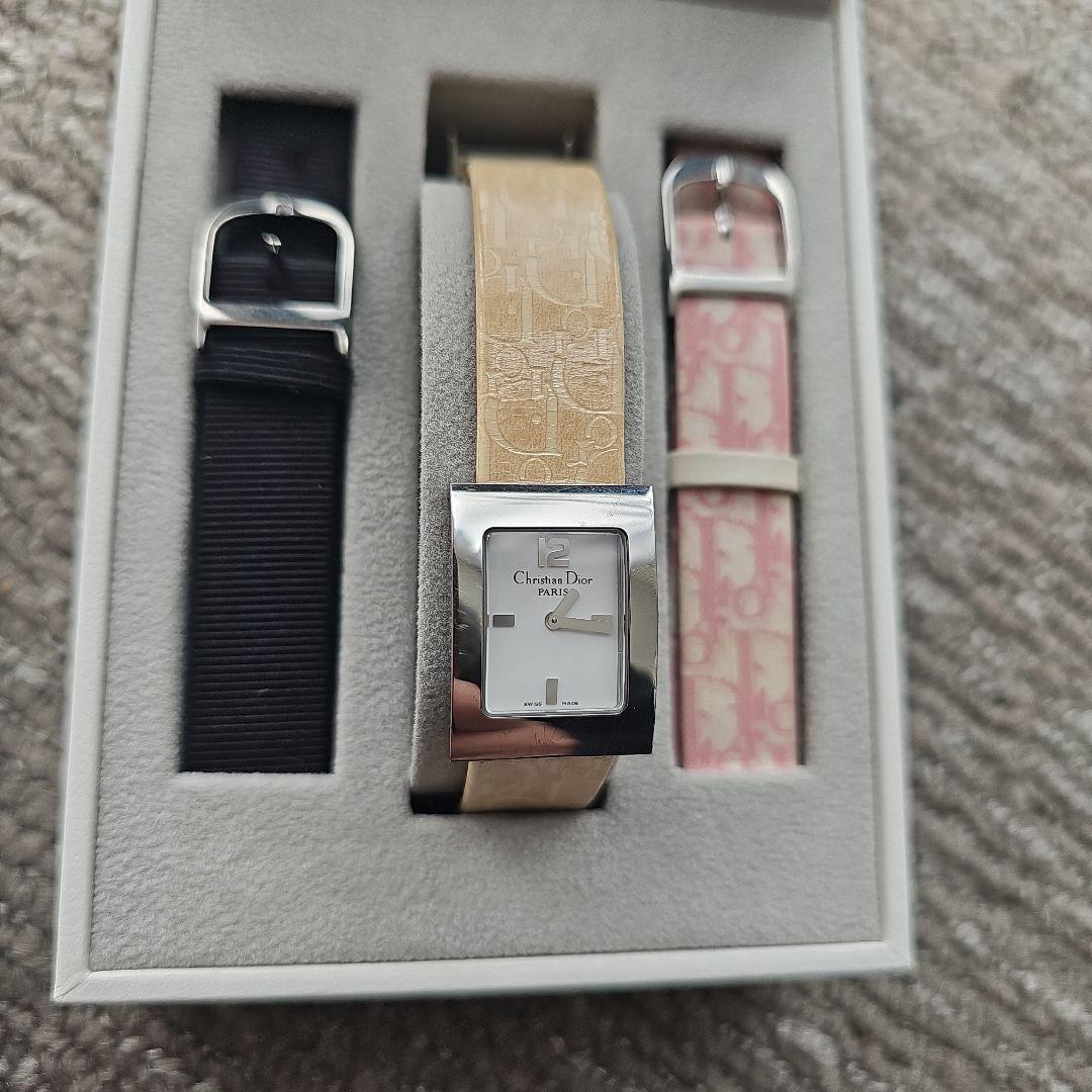 中古 Dior クォーツ 腕時計 替えベルトセット