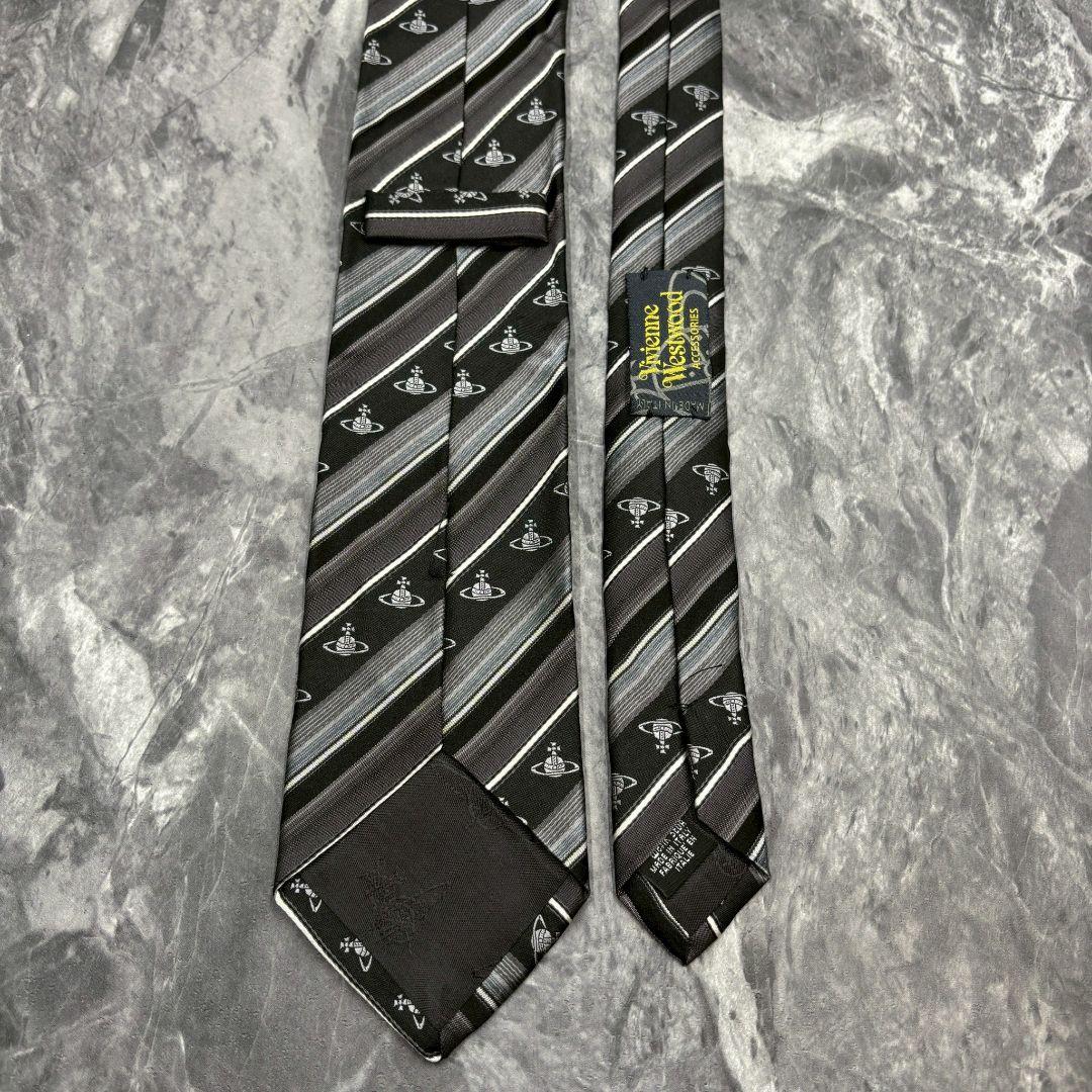 【入手困難】ヴィヴィアンウエストウッド ネクタイ シルク ストライプ オーブ柄