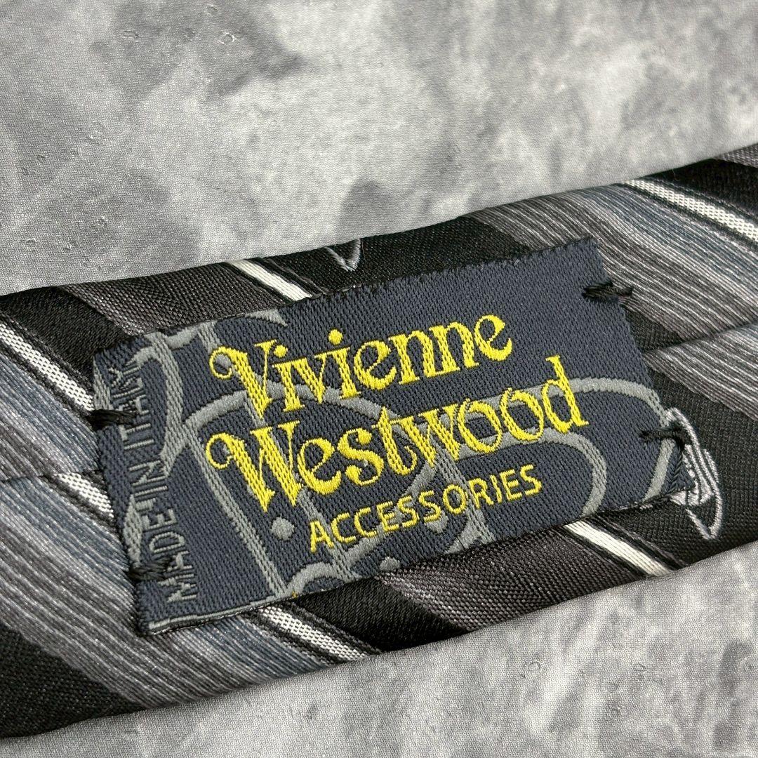 【入手困難】ヴィヴィアンウエストウッド ネクタイ シルク ストライプ オーブ柄