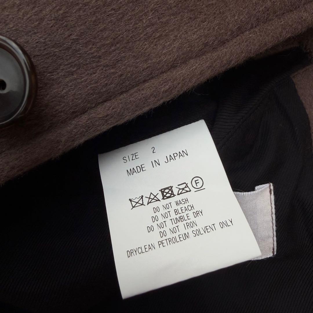 25AW MARKAWARE オーガニックウール CPOジャケット 襟レザー