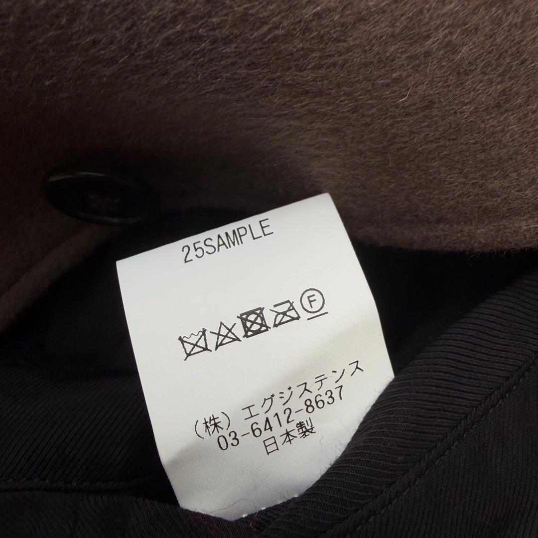 25AW MARKAWARE オーガニックウール CPOジャケット 襟レザー