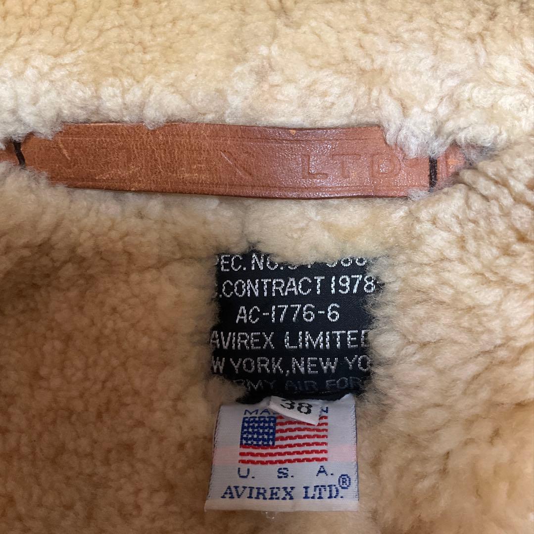 年末限定割引 Avirex B9 JACKETアヴィレックス　ムートンジャケット