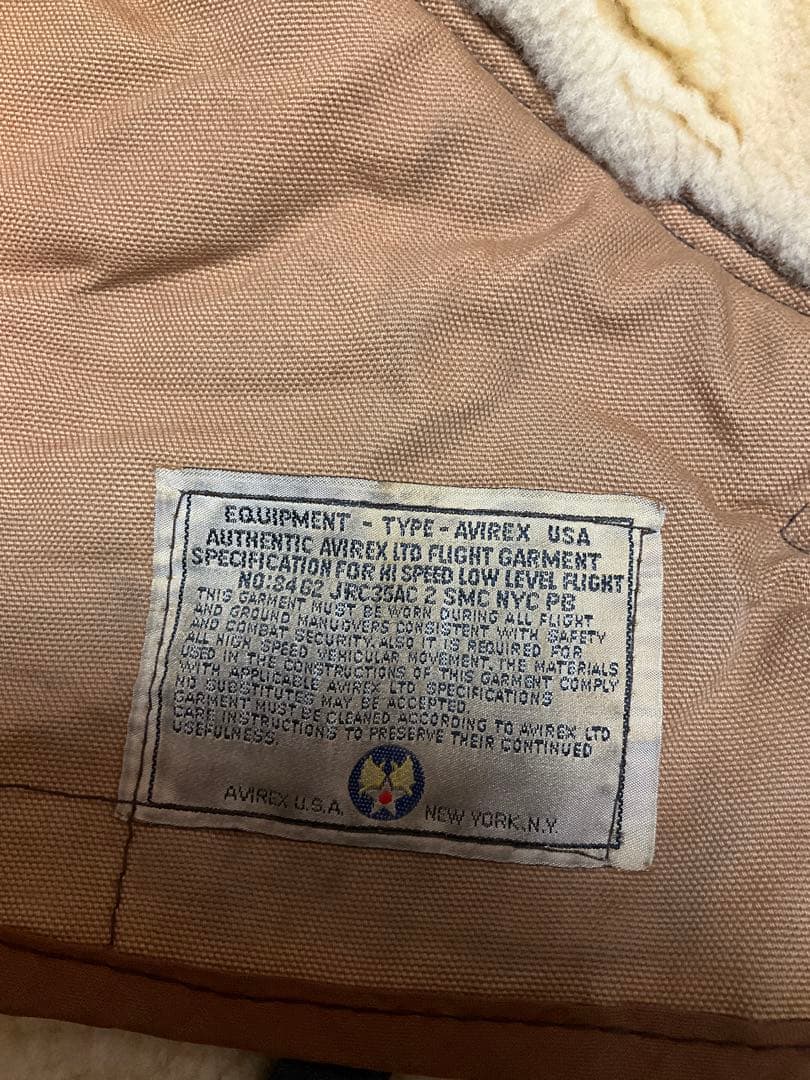 年末限定割引 Avirex B9 JACKETアヴィレックス　ムートンジャケット