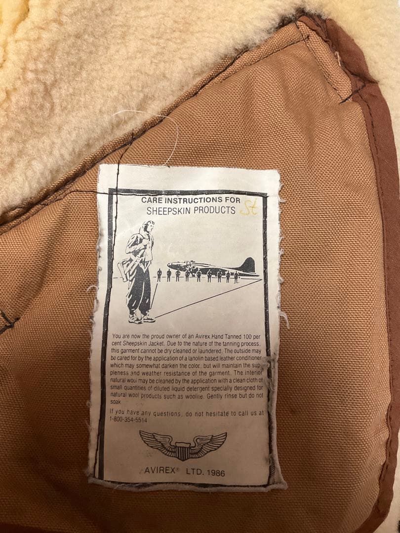 年末限定割引 Avirex B9 JACKETアヴィレックス　ムートンジャケット