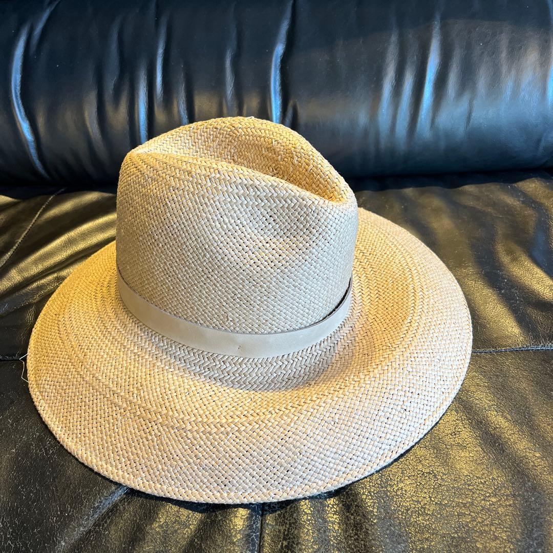 JAMES LEONE☆ベージュ 麦わら帽子 Mサイズ