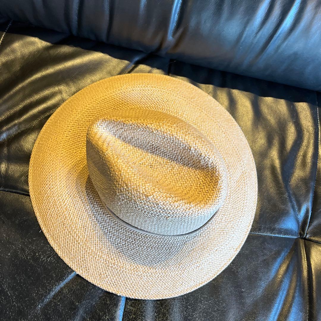 JAMES LEONE☆ベージュ 麦わら帽子 Mサイズ