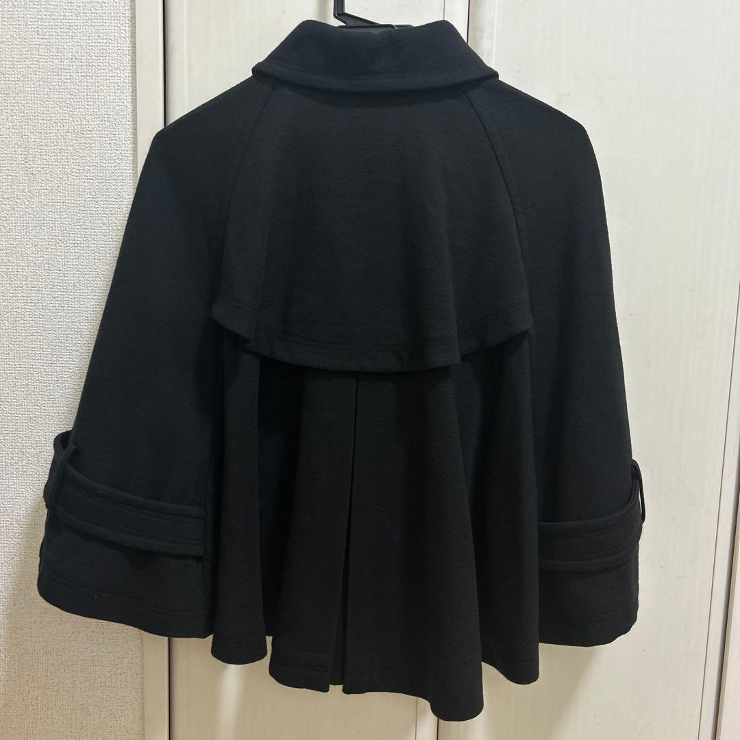 BURBERRY BLUE LABEL ブラック ケープコート 38