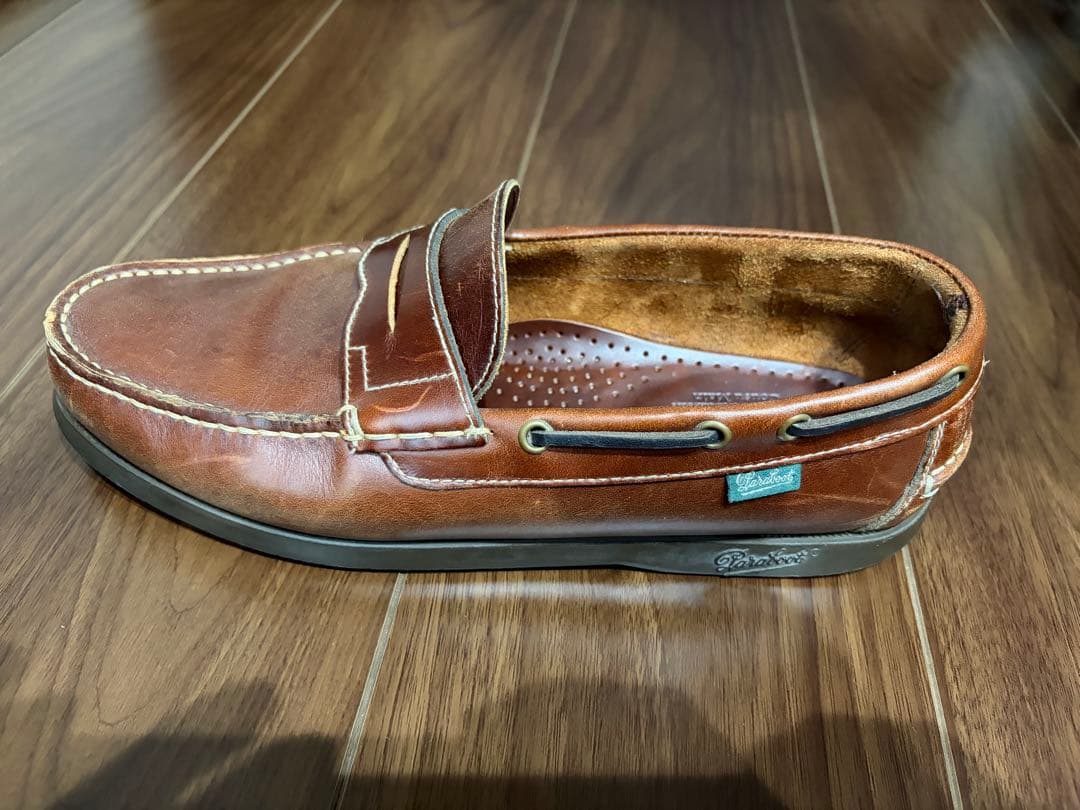 パラブーツ　ローファー　デッキシューズ　　レザー　ブラウン