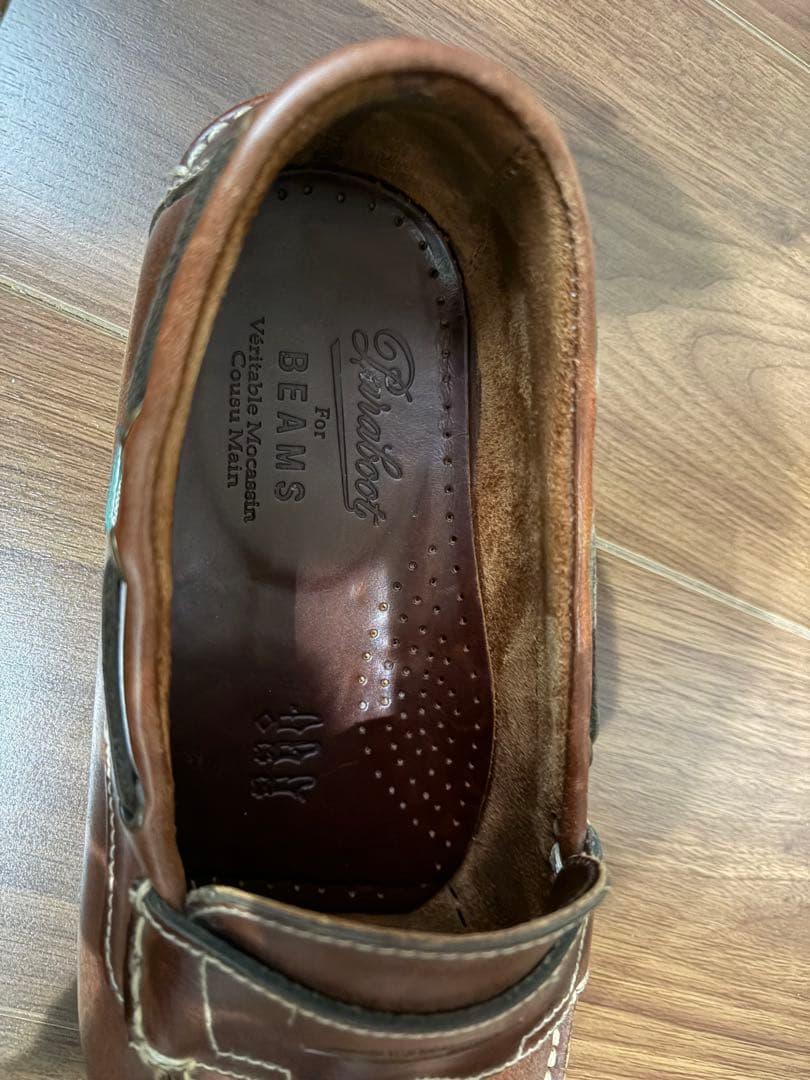 パラブーツ　ローファー　デッキシューズ　　レザー　ブラウン