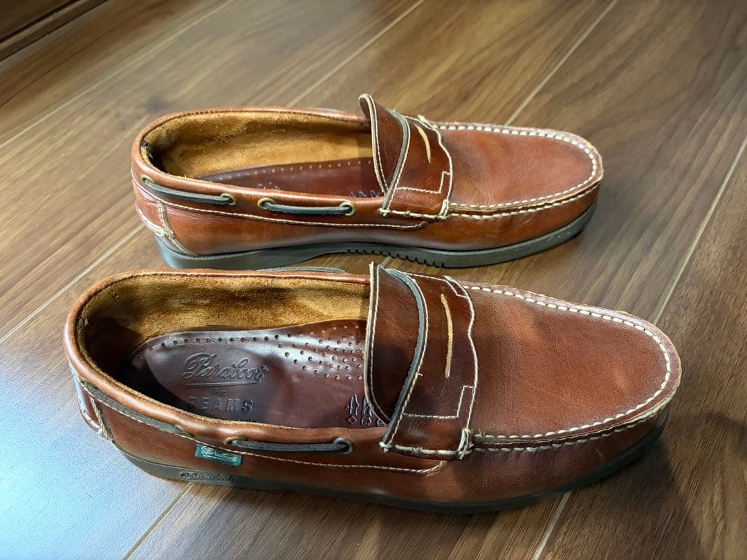 パラブーツ　ローファー　デッキシューズ　　レザー　ブラウン